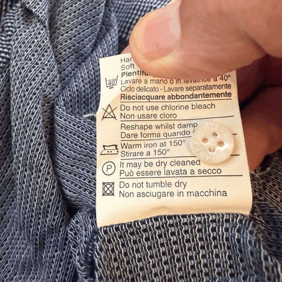 Gieves & Hawkes Men's Cotton Collared Short Sleeve Polo Shirt Black Gray Large - Picture 5 of 6